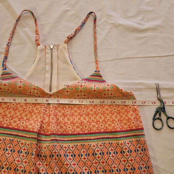 Everly Boho Striped Adjustable Spaghetti Strap Mini Dress Size Small - Picture 6 of 12